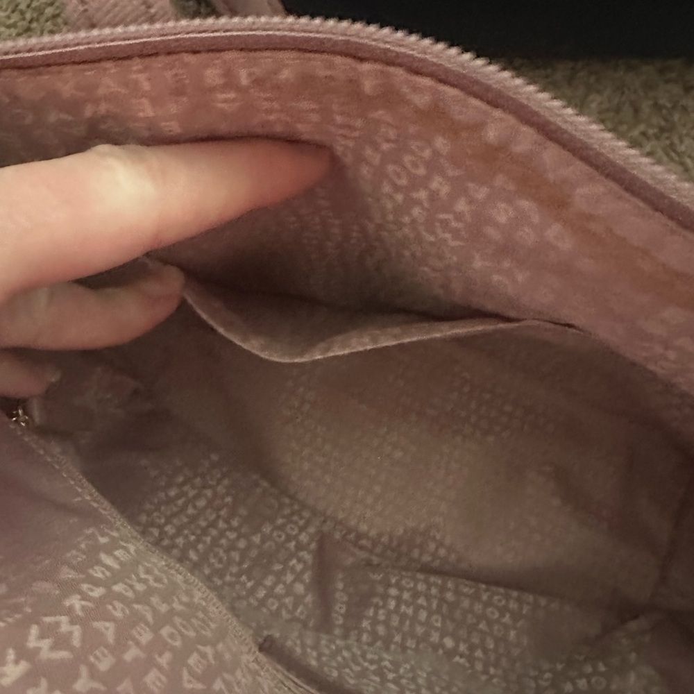 kate spade mauve tote with rose glitter base - Picture 8 of 10